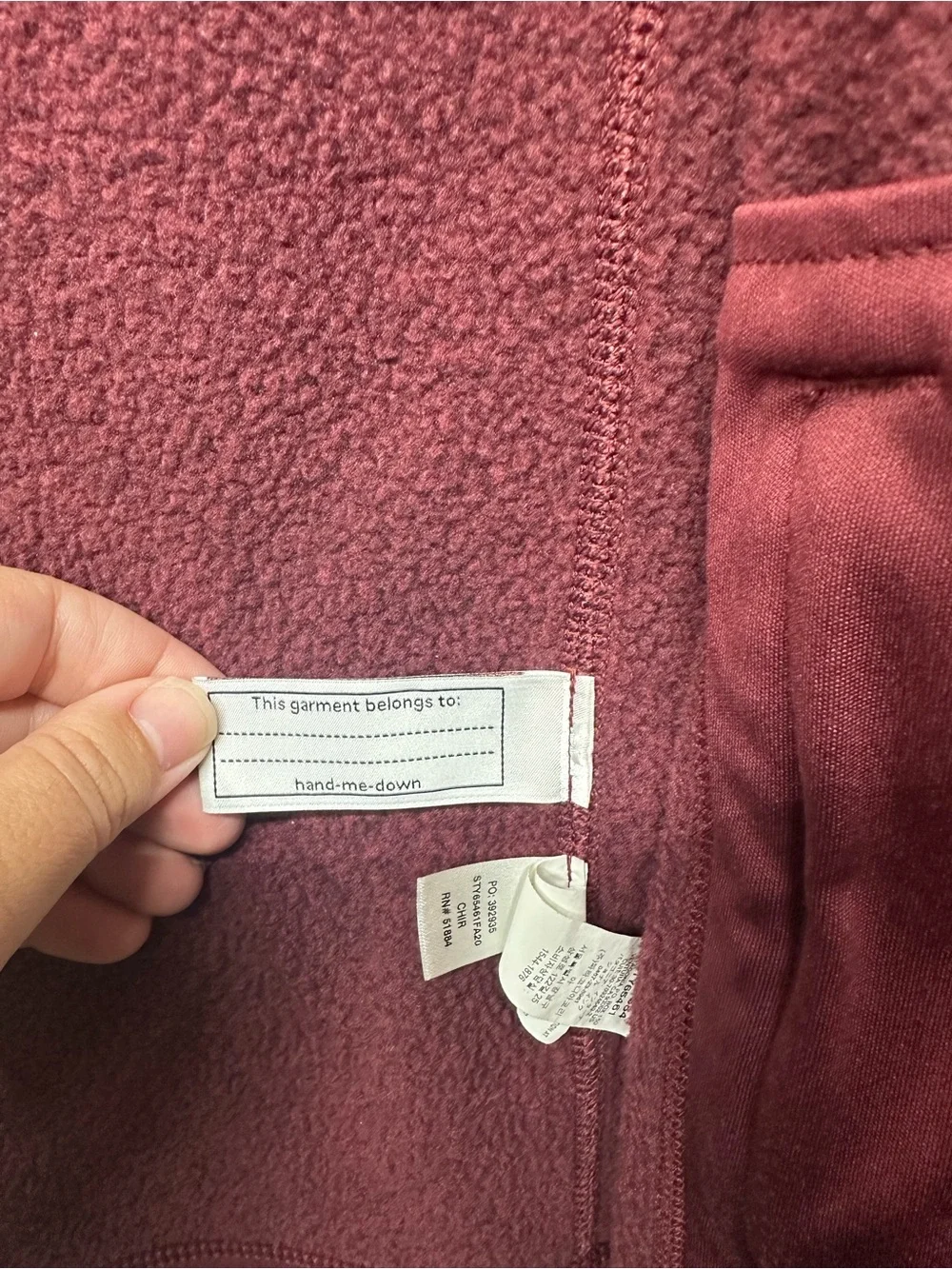 Patagonia Better Sweater Full Zip Fleece Jacket Burgundy Kids XL 14 Zip Up